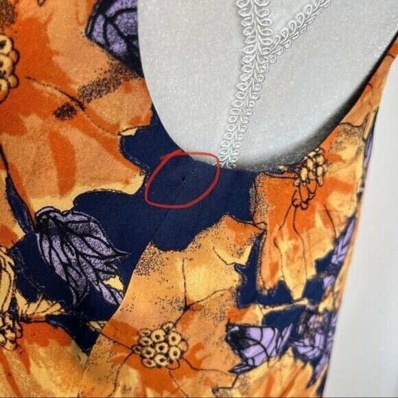 Aritzia Babaton Hopkins Blouse Floral Top Size S sleeveless front tie - Picture 10 of 12